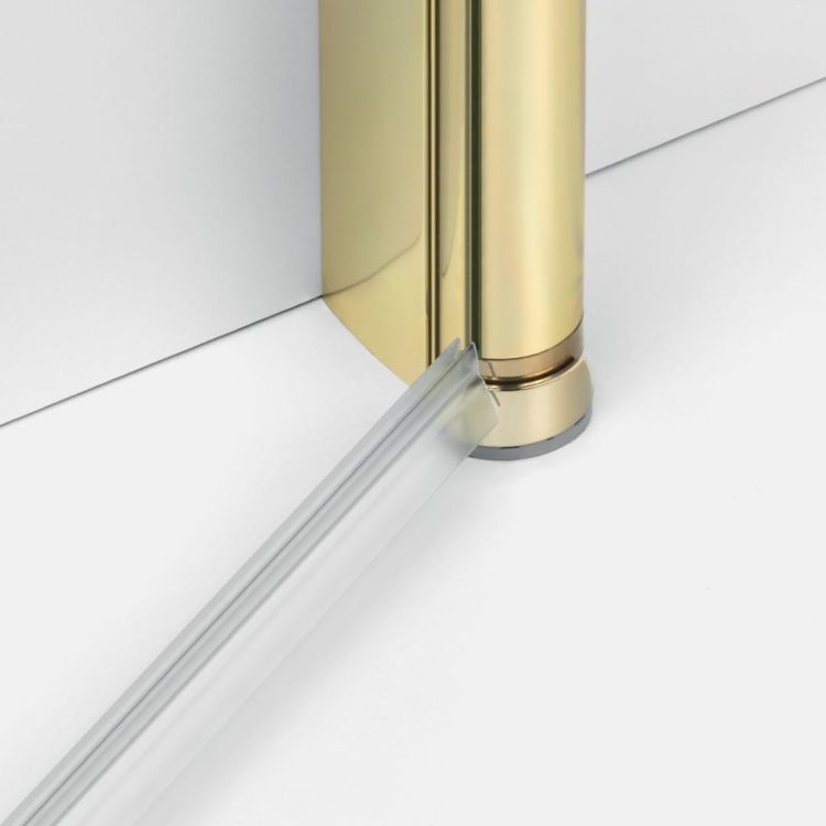 KABINA NEW SOLEO LIGHT GOLD 1D PROSTOKĄTNA L 90x80x195 CZYSTE 6mm ACTIVE SHIELD 2.0