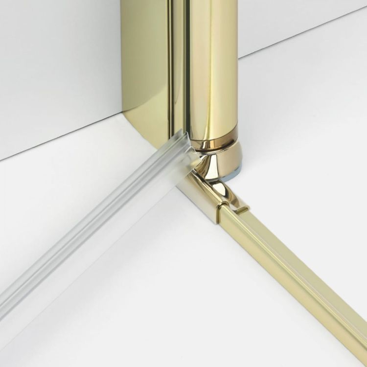 KABINA NEW SOLEO LIGHT GOLD 1D PROSTOKĄTNA P 90x80x195 CZYSTE 6mm ACTIVE SHIELD 2.0