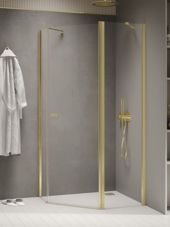 Przejdź do produktu NZ2 KABINA NEW SOLEO LIGHT GOLD 1D PIĘCIOKĄTNA ASYMETRYCZNA U 100x80x195 CZYSTE 6mm ACTIVE SHIELD 2.0 KOLUMNA NA KR. ŚCIANCE