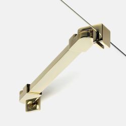 NZ4 KABINA NEW SOLEO LIGHT GOLD WALK-IN U 110x195 CZYSTE 6mm ACTIVE SHIELD 2.0