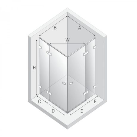Przejdź do produktu KABINA EVENTA GOLD SHINE 2D PROSTOKĄTNA  80x100x200 CZYSTE 8mm ACTIVE SHIELD 2.0