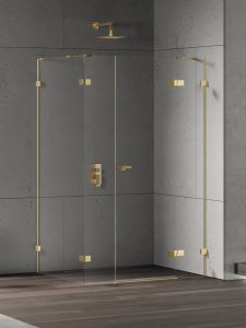 NZ4 KABINA EVENTA GOLD SHINE 1D PROSTOKĄTNA P 110x80x200 CZYSTE 8mm ACTIVE SHIELD 2.0