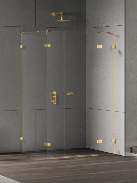NZ4 KABINA EVENTA GOLD SHINE 1D PROSTOKĄTNA L 150x90x200 CZYSTE 8mm ACTIVE SHIELD 2.0