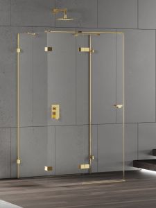 KABINA EVENTA GOLD SHINE 1D KWADRATOWA PRZYŚCIENNA L 80x80x200 CZYSTE 8mm ACTIVE SHIELD 2.0