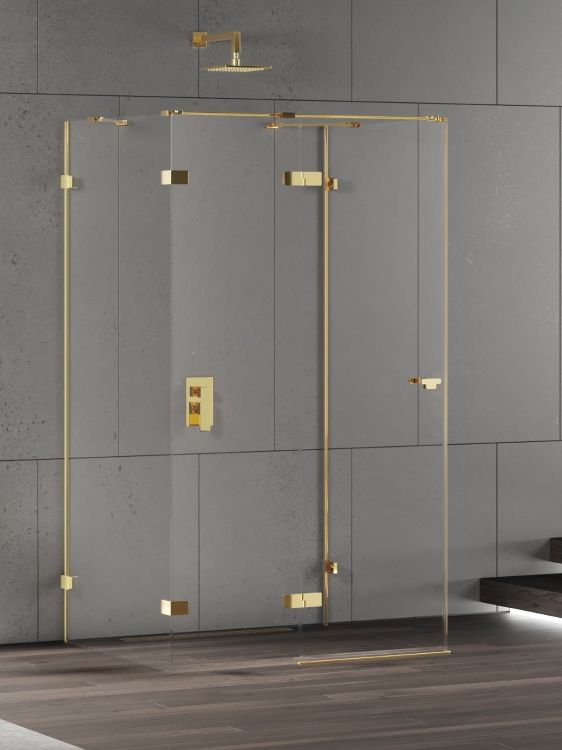 KABINA EVENTA GOLD SHINE 1D KWADRATOWA PRZYŚCIENNA P 80x80x200 CZYSTE 8mm ACTIVE SHIELD 2.0