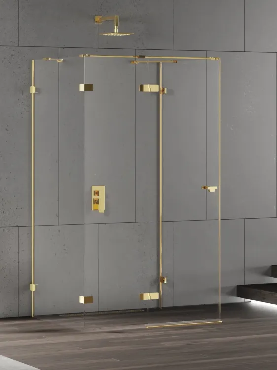 KABINA EVENTA GOLD SHINE 1D PROSTOKĄTNA PRZYŚCIENNA P 100x90x200 CZYSTE 8mm ACTIVE SHIELD 2.0