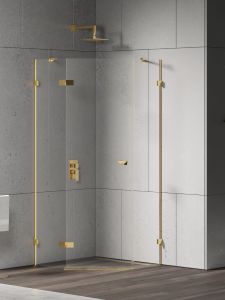 KABINA EVENTA GOLD SHINE 1D PIĘCIOKĄTNA P 90x90x200 CZYSTE 8mm ACTIVE SHIELD 2.0