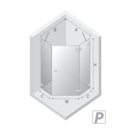 Przejdź do produktu KABINA EVENTA GOLD SHINE 1D PIĘCIOKĄTNA P 90x90x200 CZYSTE 8mm ACTIVE SHIELD 2.0