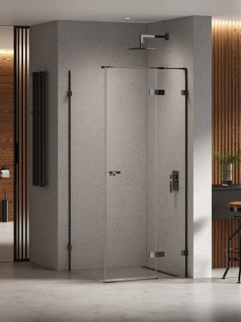 Przejdź do produktu KABINA EVENTA BLACK CHROME 1D PROSTOKĄTNA P 80x100x200 CZYSTE 8mm ACTIVE SHIELD 2.0