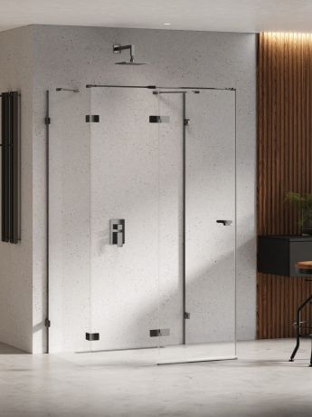 Przejdź do produktu KABINA EVENTA BLACK CHROME 1D KWADRATOWA PRZYŚCIENNA P 80x80x200 CZYSTE 8mm ACTIVE SHIELD 2.0
