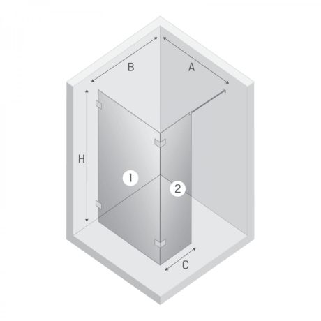 Przejdź do produktu NZ4 KABINA EVENTA BLACK CHROME ŚCIANKA U 110x200 CZYSTE 8mm ACTIVE SHIELD 2.0