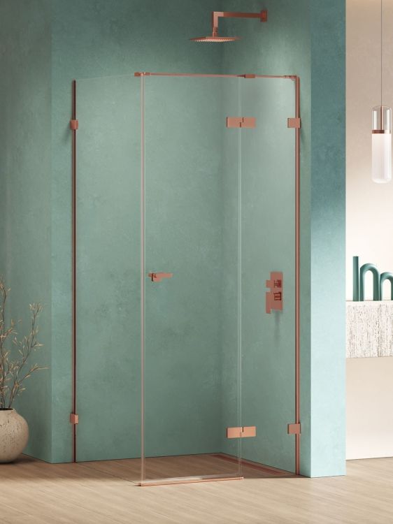 KABINA EVENTA COPPER SHINE 1D PROSTOKĄTNA L 90x70x200 CZYSTE 8mm ACTIVE SHIELD 2.0