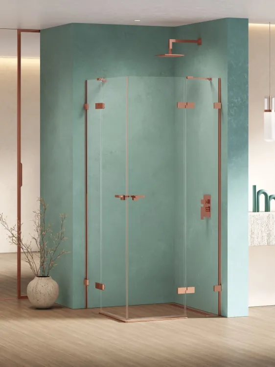 KABINA EVENTA COPPER SHINE 2D PROSTOKĄTNA  110x120x200 CZYSTE 8mm ACTIVE SHIELD 2.0