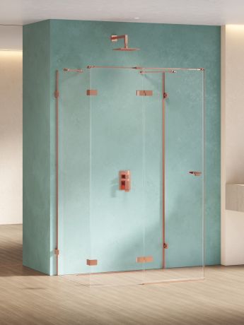 Przejdź do produktu KABINA EVENTA COPPER SHINE 1D KWADRATOWA PRZYŚCIENNA L 80x80x200 CZYSTE 8mm ACTIVE SHIELD 2.0