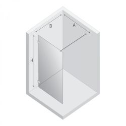 NZ4 KABINA EVENTA COPPER SHINE WALK-IN U 50x200 CZYSTE 8mm ACTIVE SHIELD 2.0