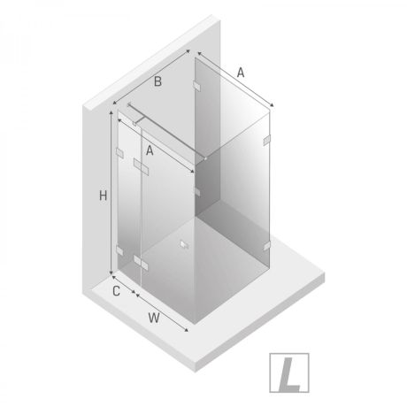 Przejdź do produktu KABINA EVENTA COPPER SHINE 1D KWADRATOWA PRZYŚCIENNA L 80x80x200 CZYSTE 8mm ACTIVE SHIELD 2.0