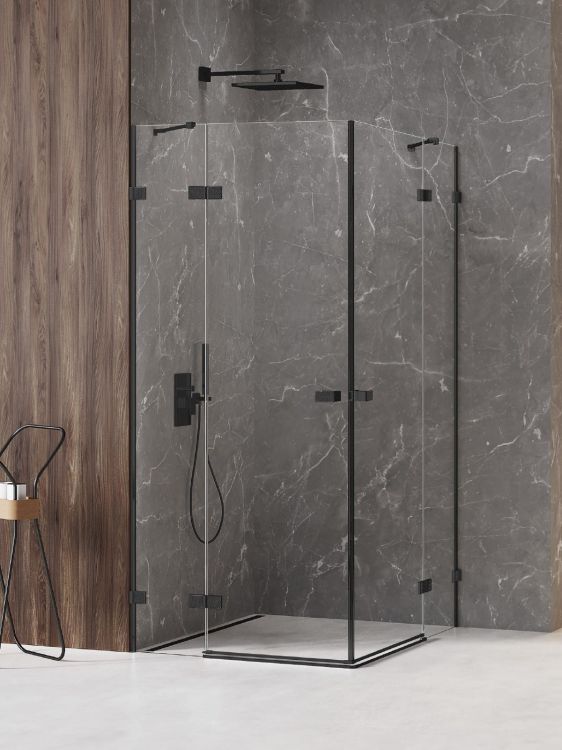 KABINA AVEXA BLACK XR 2D PROSTOKĄTNA  100x80x200 CZYSTE 6mm ACTIVE SHIELD 2.0