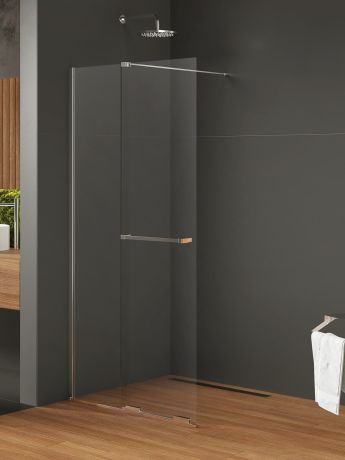 Przejdź do produktu NZ4 KABINA SMART 1D WALK-IN U 140x200 CZYSTE 8mm ACTIVE SHIELD 2.0 ,RELING, WSPORNIK SKOŚNY