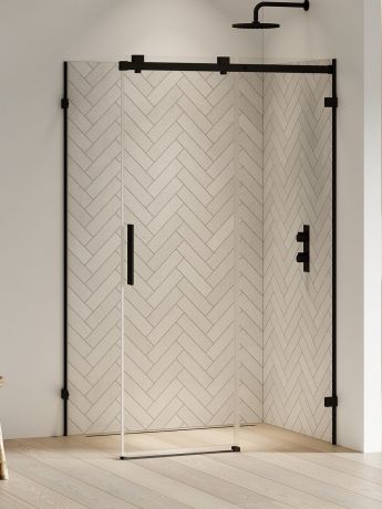 Przejdź do produktu NZ4 KABINA SOFTI X BLACK 1D PROSTOKĄTNA P 130x90x200 CZYSTE 8mm ACTIVE SHIELD 2.0