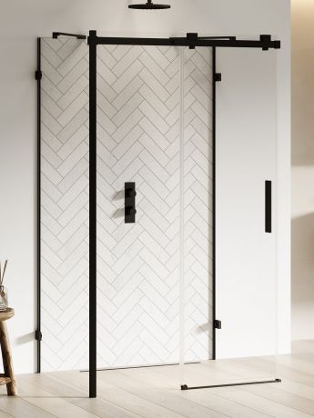 Przejdź do produktu NZ4 KABINA SOFTI X BLACK 1D PROSTOKĄTNA PRZYŚCIENNA P 110x90x200 CZYSTE 8mm ACTIVE SHIELD 2.0