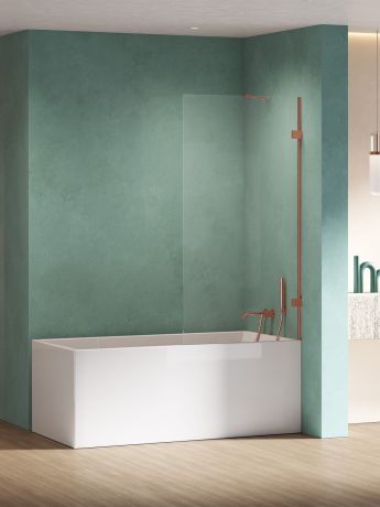 Przejdź do produktu PARAWAN NAWANNOWY EVENTA COPPER SHINE U 50x150 CZYSTE 8mm ACTIVE SHIELD 2.0