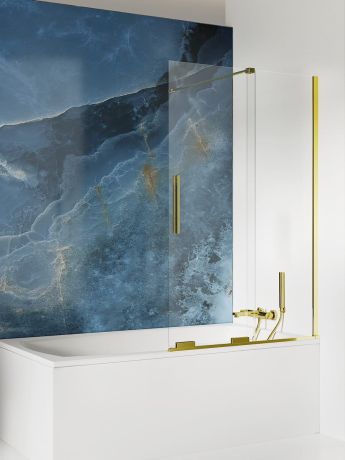 Przejdź do produktu PARAWAN NAWANNOWY SMART LIGHT GOLD 1D U 120x150 CZYSTE 8mm ACTIVE SHIELD 2.0