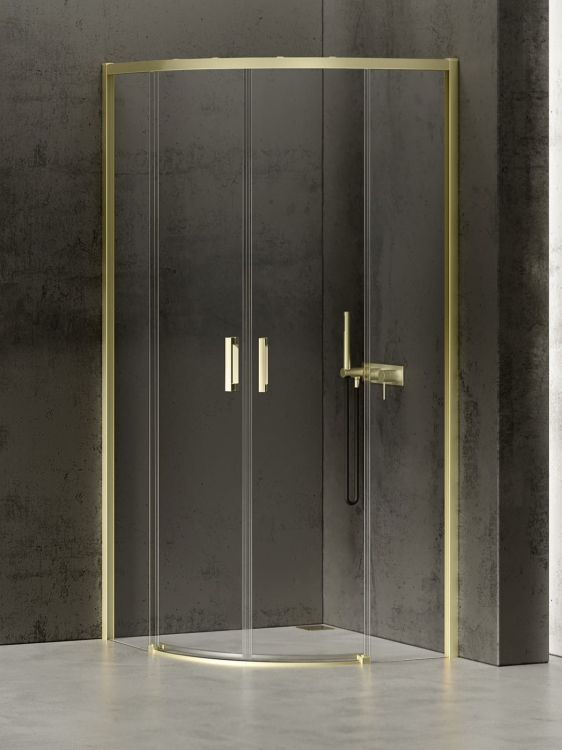 KABINA PÓŁOKRĄGŁA PRIME LIGHT GOLD 2D PÓŁOKRĄGŁA  90x90x200   ACTIVE SHIELD 2.0
