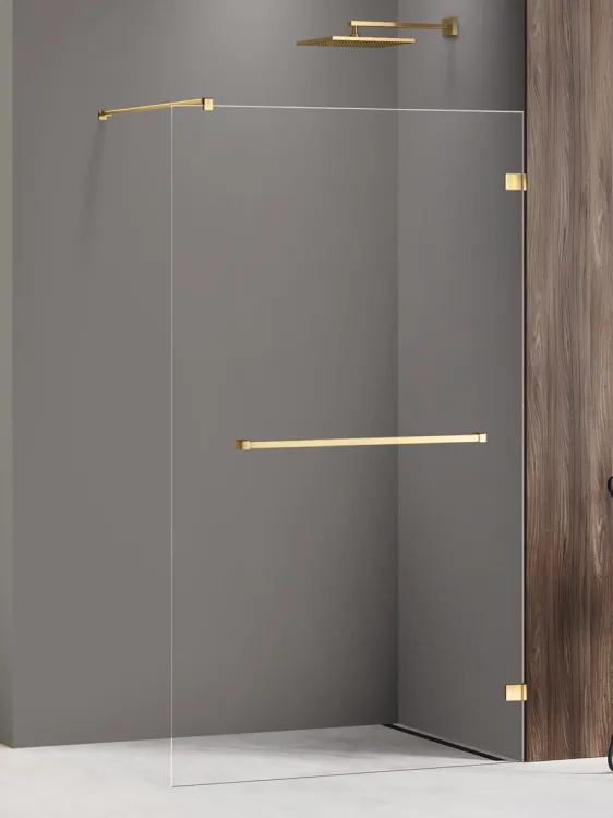 NZ4 KABINA AVEXA GOLD SHINE WALK-IN  50x200 CZYSTE 6mm ACTIVE SHIELD 2.0 WIESZAK