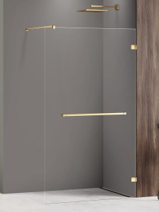 NZ4 KABINA AVEXA GOLD SHINE WALK-IN  160x200 CZYSTE 8mm ACTIVE SHIELD 2.0 WIESZAK