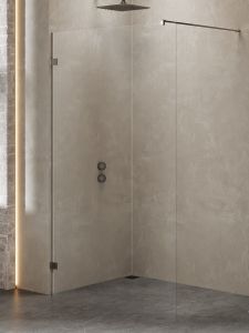 NZ4 KABINA AVEXA GUNMETAL BRUSHED WALK-IN  50x200 CZYSTE 6mm ACTIVE SHIELD 2.0