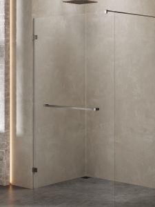 NZ4 KABINA AVEXA GUNMETAL BRUSHED WALK-IN  130x200 CZYSTE 6mm ACTIVE SHIELD 2.0 WIESZAK
