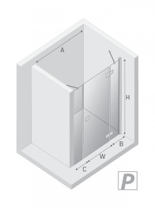 NZ2 DRZWI WNĘKOWE REFLEXA 1D P 110x200 CZYSTE 6mm ACTIVE SHIELD 2.0