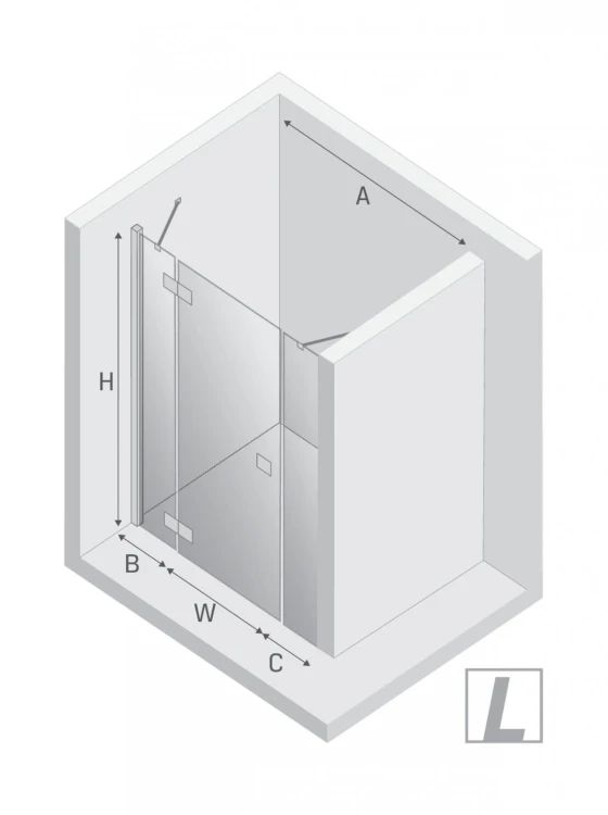 NZ2 DRZWI WNĘKOWE REFLEXA 1D L 150x200 CZYSTE 6mm ACTIVE SHIELD 2.0