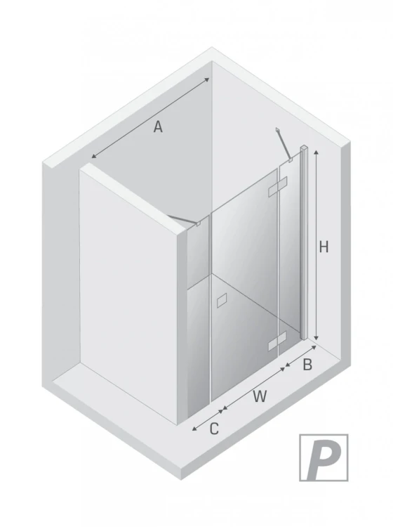 NZ2 DRZWI WNĘKOWE REFLEXA 1D P 150x200 CZYSTE 6mm ACTIVE SHIELD 2.0