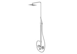 Zestaw prysznicowy z deszczownicą 20x15 cm Kohlman Saxo QW276S chrom