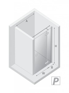 NZ2 DRZWI WNĘKOWE REFLEXA BLACK 1D P 110x200 CZYSTE 6mm ACTIVE SHIELD 2.0