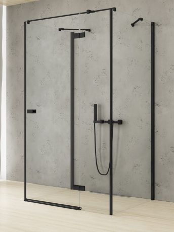 Przejdź do produktu NZ2 KABINA REFLEXA BLACK 1D KWADRATOWA PRZYŚCIENNA P 120x120x200 CZYSTE 6mm ACTIVE SHIELD 2.0