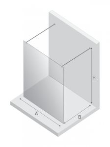 KABINA NEW MODUS ŚCIANKA U 100x200 CZYSTE 8mm ACTIVE SHIELD 2.0