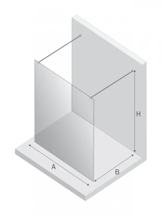 KABINA NEW MODUS ŚCIANKA U 110x200 CZYSTE 8mm ACTIVE SHIELD 2.0