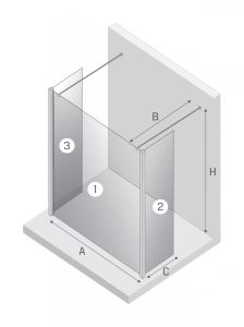 KABINA NEW MODUS ŚCIANKA U 110x200 CZYSTE 8mm ACTIVE SHIELD 2.0