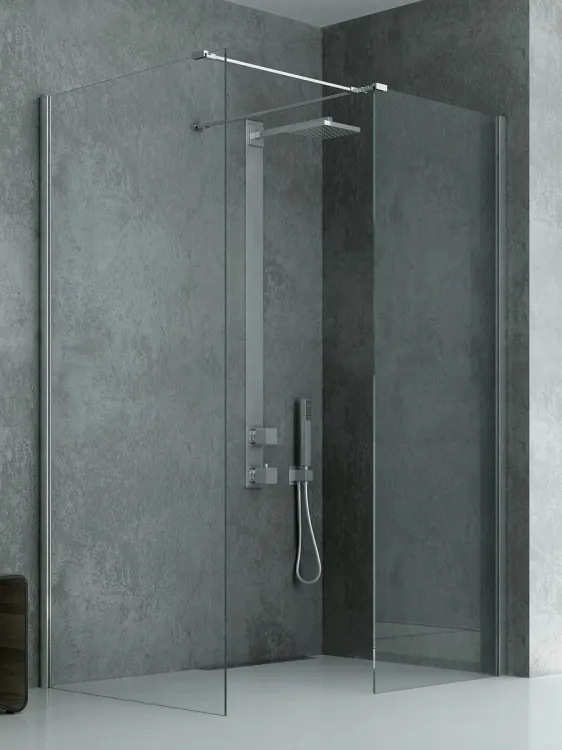 KABINA NEW MODUS WALK-IN U 150x80x200 CZYSTE 8mm ACTIVE SHIELD 2.0