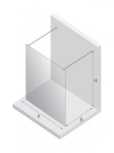 NZ2 KABINA NEW MODUS BLACK WALK-IN  140x200 CZYSTE 8mm ACTIVE SHIELD 2.0