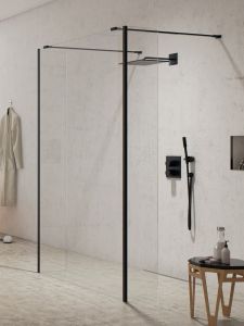 KABINA NEW MODUS BLACK WALK-IN  100x200 CZYSTE 8mm ACTIVE SHIELD 2.0