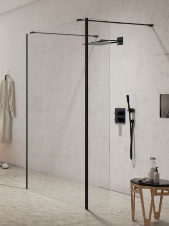 Przejdź do produktu KABINA NEW MODUS BLACK WALK-IN  100x200 CZYSTE 8mm ACTIVE SHIELD 2.0