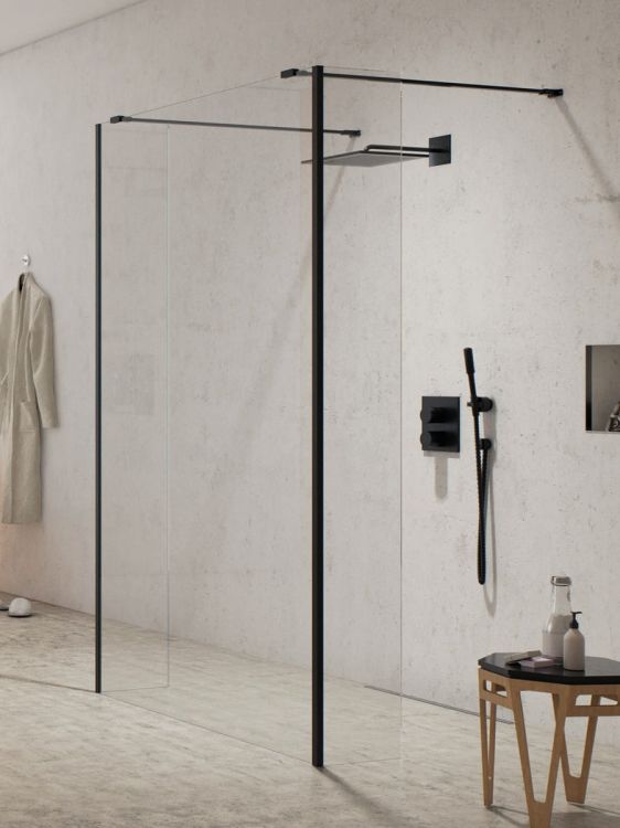 KABINA NEW MODUS BLACK WALK-IN  120x200 CZYSTE 8mm ACTIVE SHIELD 2.0