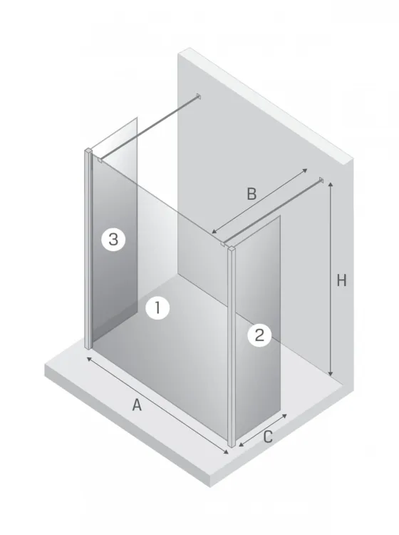 NZ2 KABINA NEW MODUS BLACK WALK-IN  140x200 CZYSTE 8mm ACTIVE SHIELD 2.0