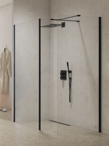 KABINA NEW MODUS BLACK WALK-IN U 80x200 CZYSTE 8mm ACTIVE SHIELD 2.0