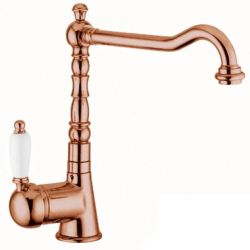 Bateria umywalkowa 27 cm Retro stojąca z korkiem automatycznym Emmevi Laguna 40513RA miedziany