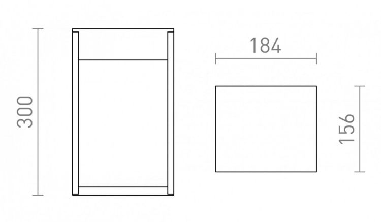 KING 30 podłogowa antracyt  230V LED R7s 78mm 7W IP65