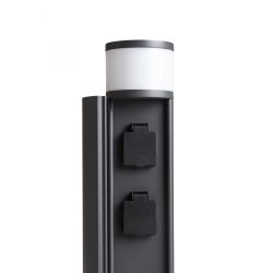 JEAN 50 słupek z gniazdkami elektrycznymi  antracyt  230V LED G9 5W IP54